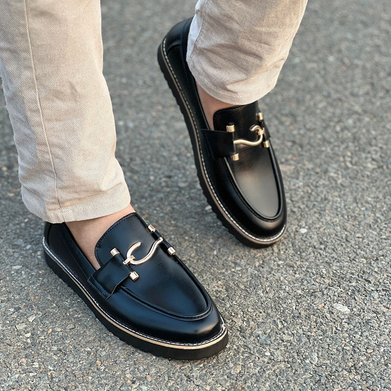 Handmade Fin Black loafers