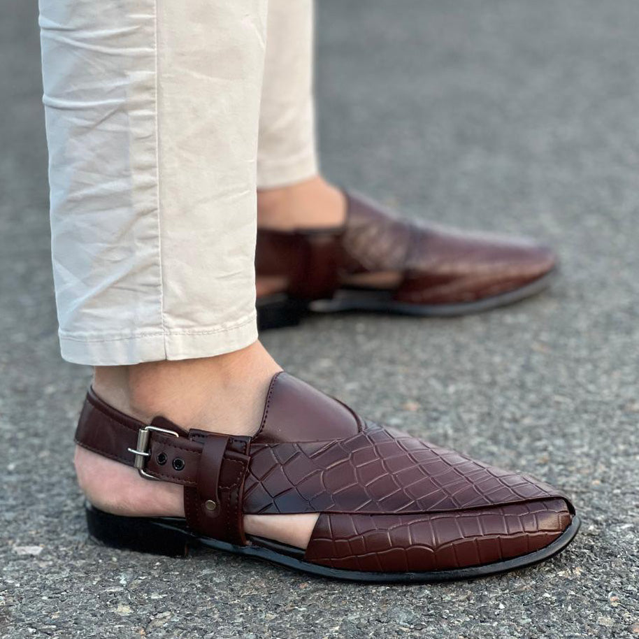 Hand Stitched Textured Maroon Kheri