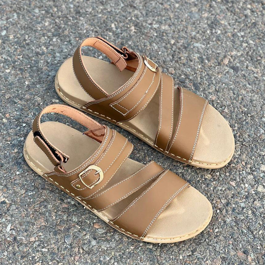 The Brown Cross buckle Sandal