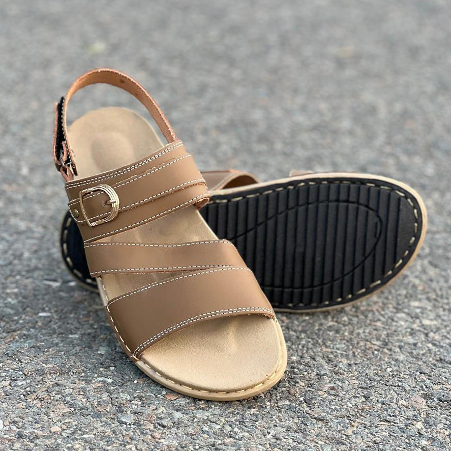 The Brown Cross buckle Sandal