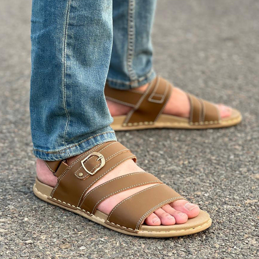 The Brown Cross buckle Sandal