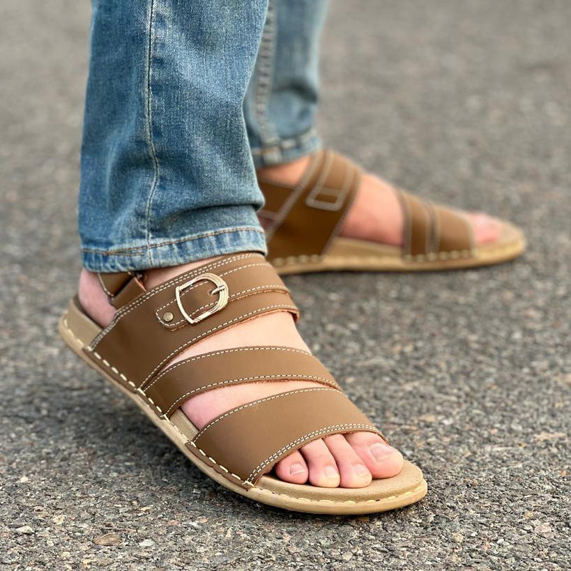 The Brown Cross buckle Sandal