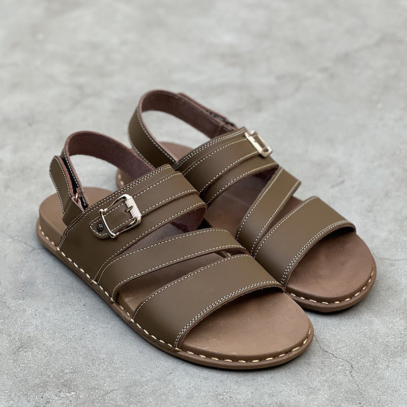 The Brown Cross buckle Sandal