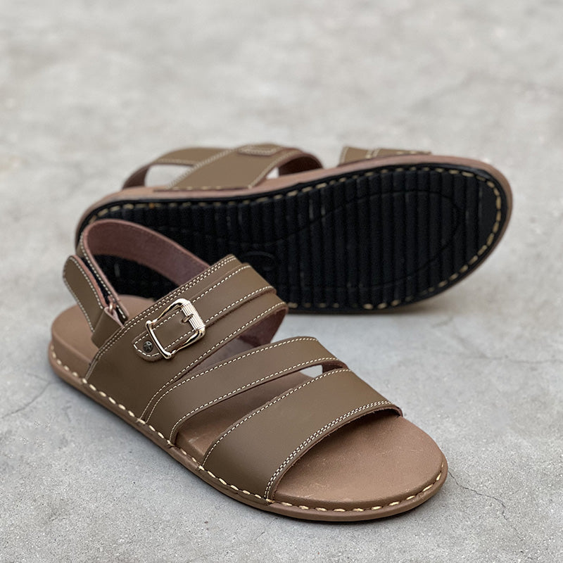 The Brown Cross buckle Sandal