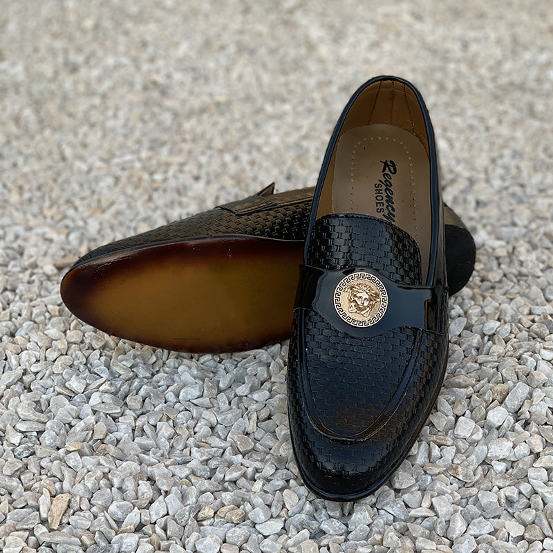 Handmade Vivek Black Shoes