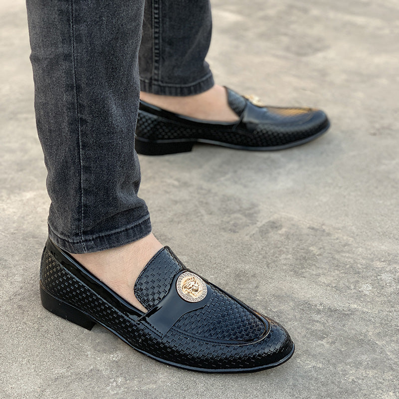 Handmade Vivek Black Shoes