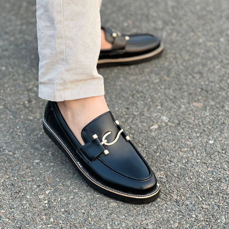 Handmade Fin Black loafers